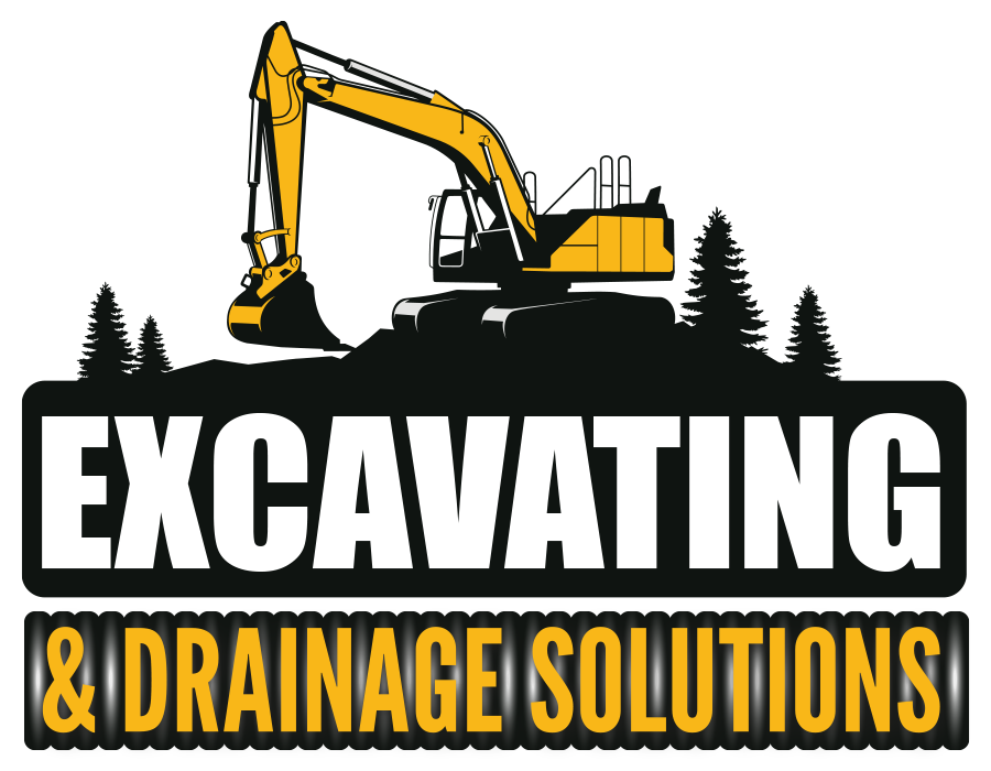 excavationg and drainage solutions logo in black Springfield IL